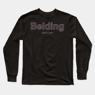 Belding Grunge Text Long Sleeve T-Shirt